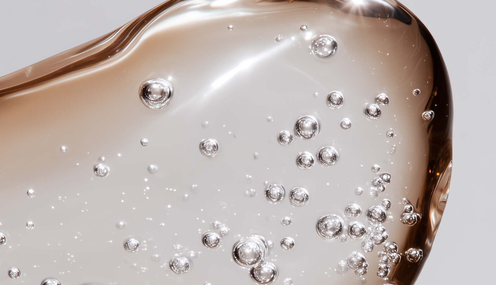 Gel texture with air bubbles – close-up of the active ingredient base
